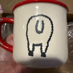 Woolrich Red and White Sheep Mug